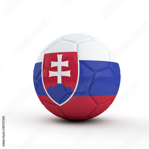 Slovakia flag soccer football against a plain white background. 3D Rendering Free Download Slovakia flag soccer football against a plain white background. 3D Rendering - GFXLoad