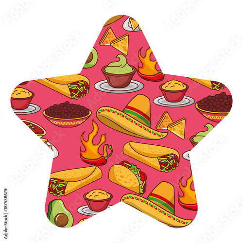 mexican fast food seamless pattern vector illustration