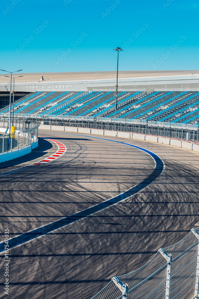 tire marks on road track. Motor racing track Stock Photo | Adobe Stock