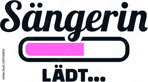 Singer loading bar female job title german