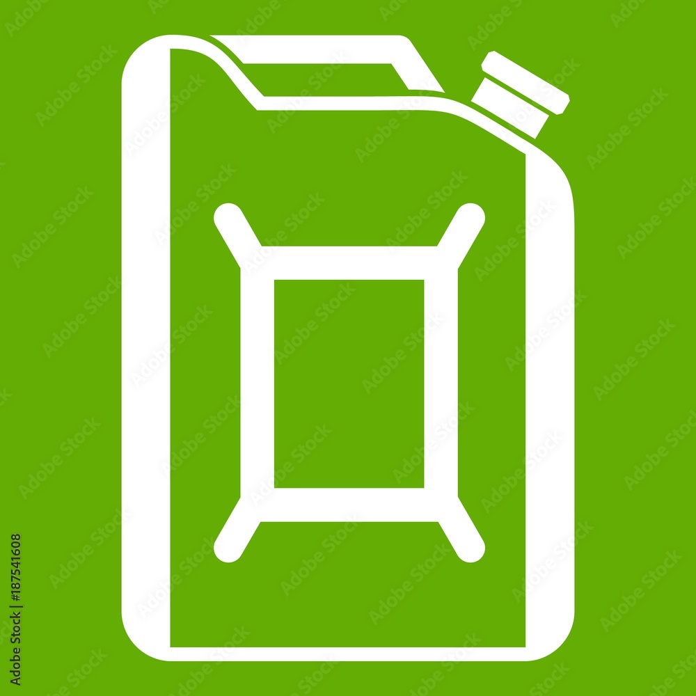 Flask for gasoline icon green
