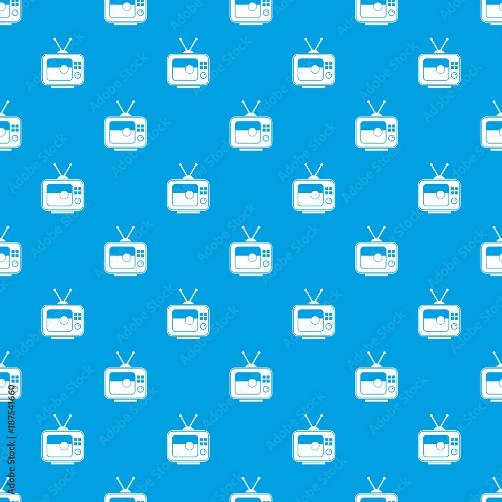 Soccer match on TV pattern seamless blue Soccer match on TV pattern seamless blue