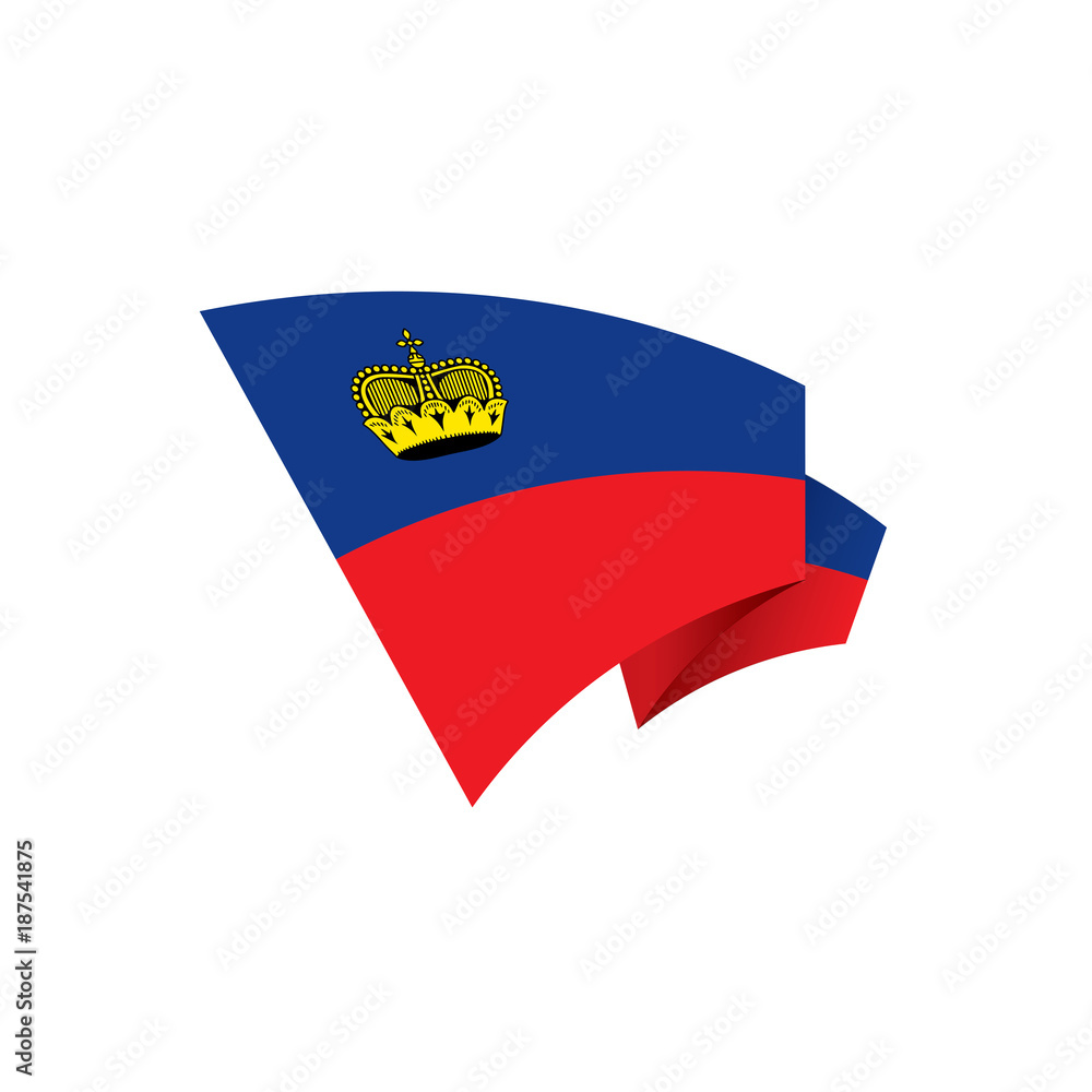 Naklejka premium liechtenstein flag, vector illustration