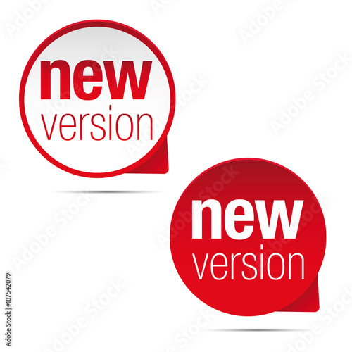 New version label tag red