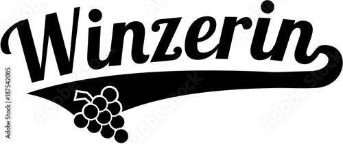Winemaker word retro style german