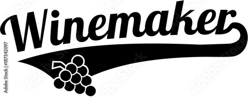 Winemaker word retro style