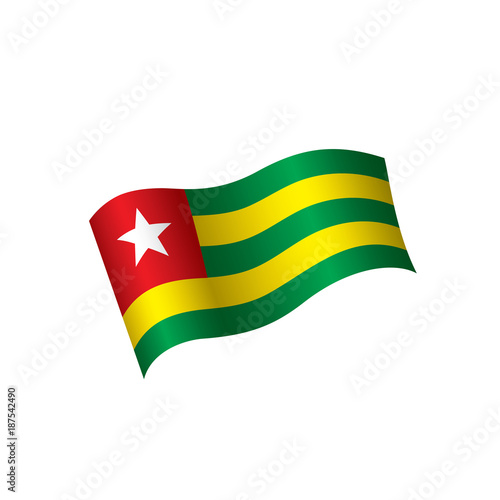 togo flag, vector illustration