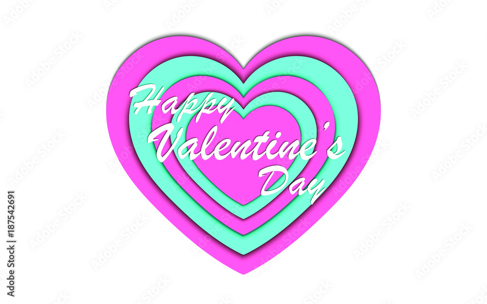 Valentine’s Day greeting card. Web banner. Vector illustration. 