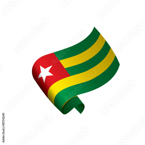 togo flag, vector illustration