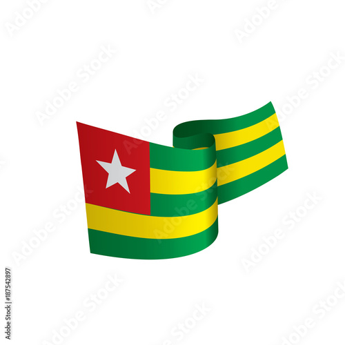 togo flag, vector illustration