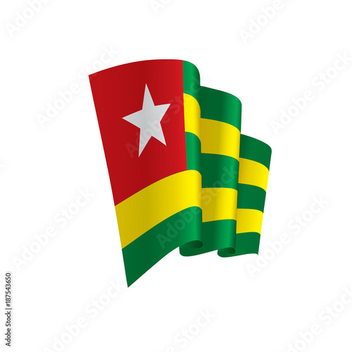togo flag, vector illustration