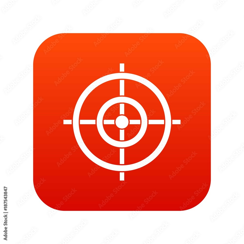 Target icon digital red Target icon digital red