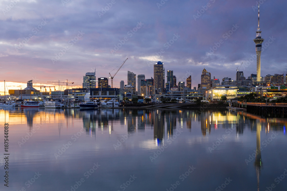 Auckland Waterfront by night  