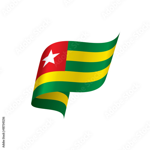 togo flag, vector illustration