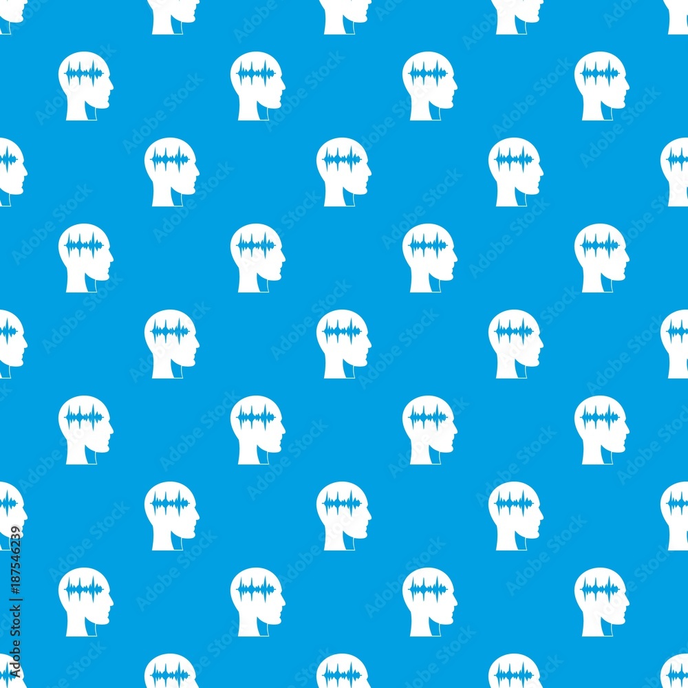 Sound wave pattern seamless blue Sound wave pattern seamless blue