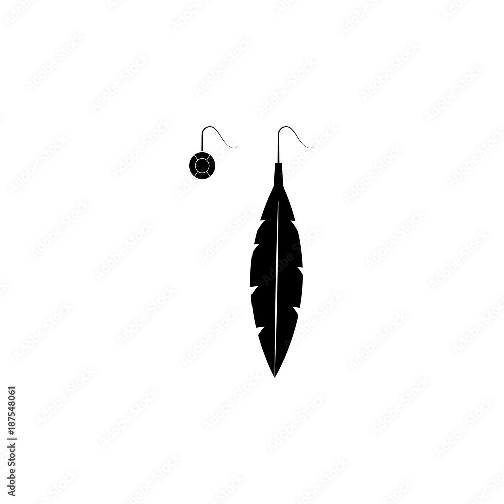 an earring with a stone and a feather icon. Jewelry Icon. Premium quality graphic design. Signs, outline symbols collection, simple icon for websites, web design, mobile app an earring with a stone and a feather icon. Jewelry Icon. Premium quality graphic design. Signs, outline symbols collection, simple icon for websites, web design, mobile app