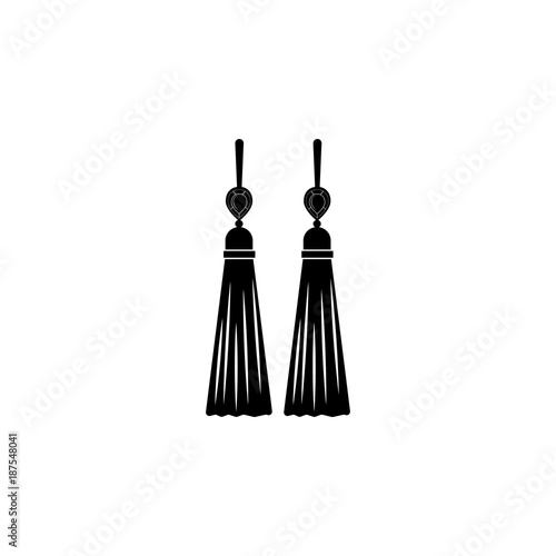 earrings tassels icon. Jewelry Icon. Premium quality graphic design. Signs, outline symbols collection, simple icon for websites, web design, mobile app photo
