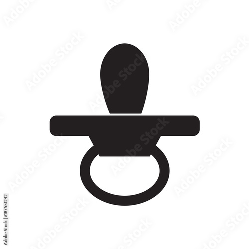 baby pacifier, soother icon- vector illustration