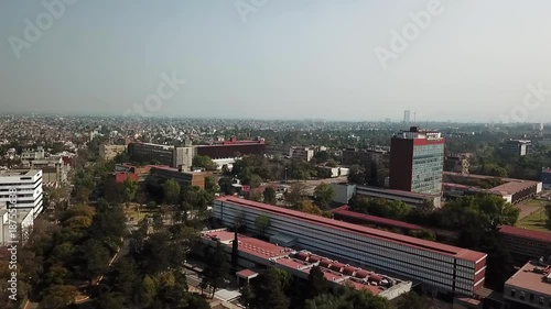 Aerial shot of the main campus of UNAM, Mexico photo