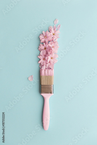 Paintbrush with cherry blossoms