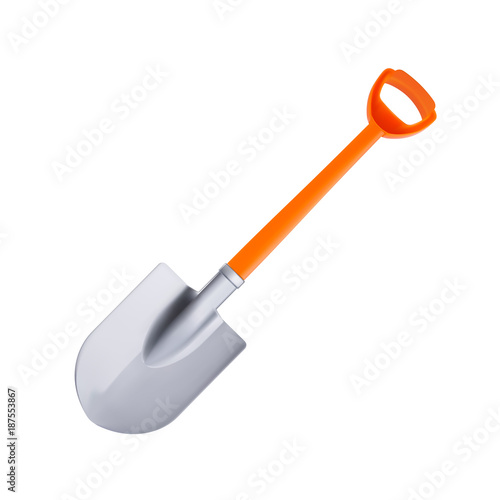 orange plastic shovel