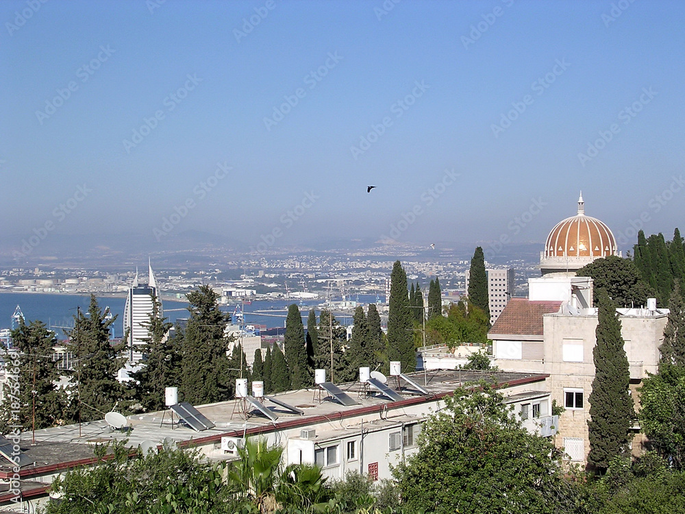 Naklejka premium Haifa urban landscape 2004