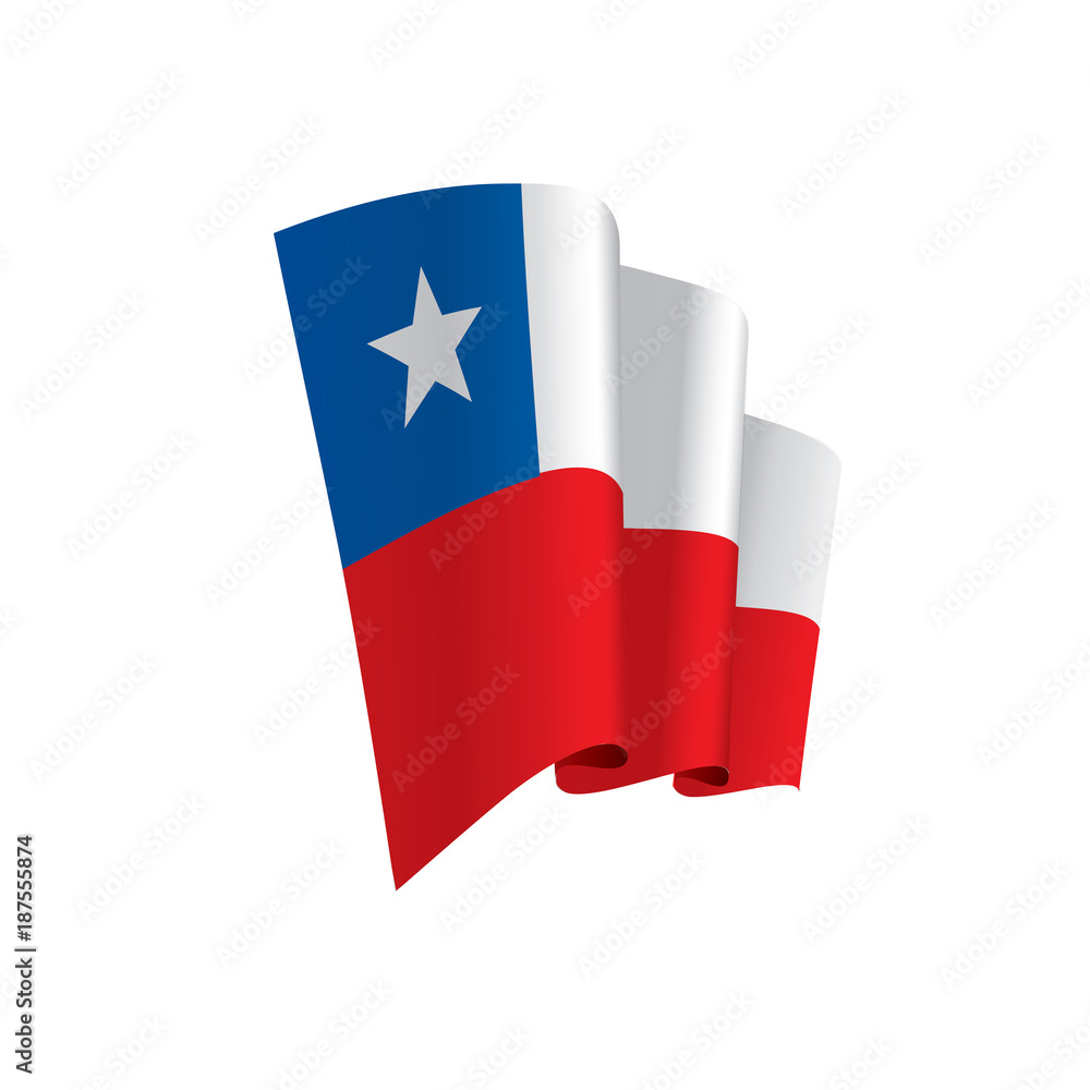 Chile flag, vector illustration Chile flag, vector illustration