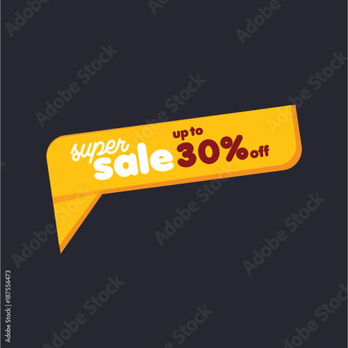 Super Sale Up to 30% Label Vector Template Design
