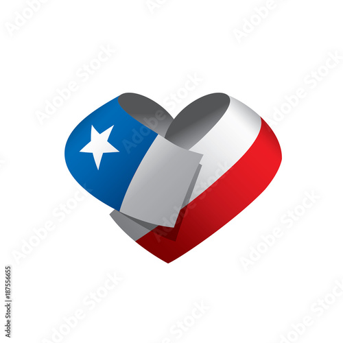 Chile flag, vector illustration