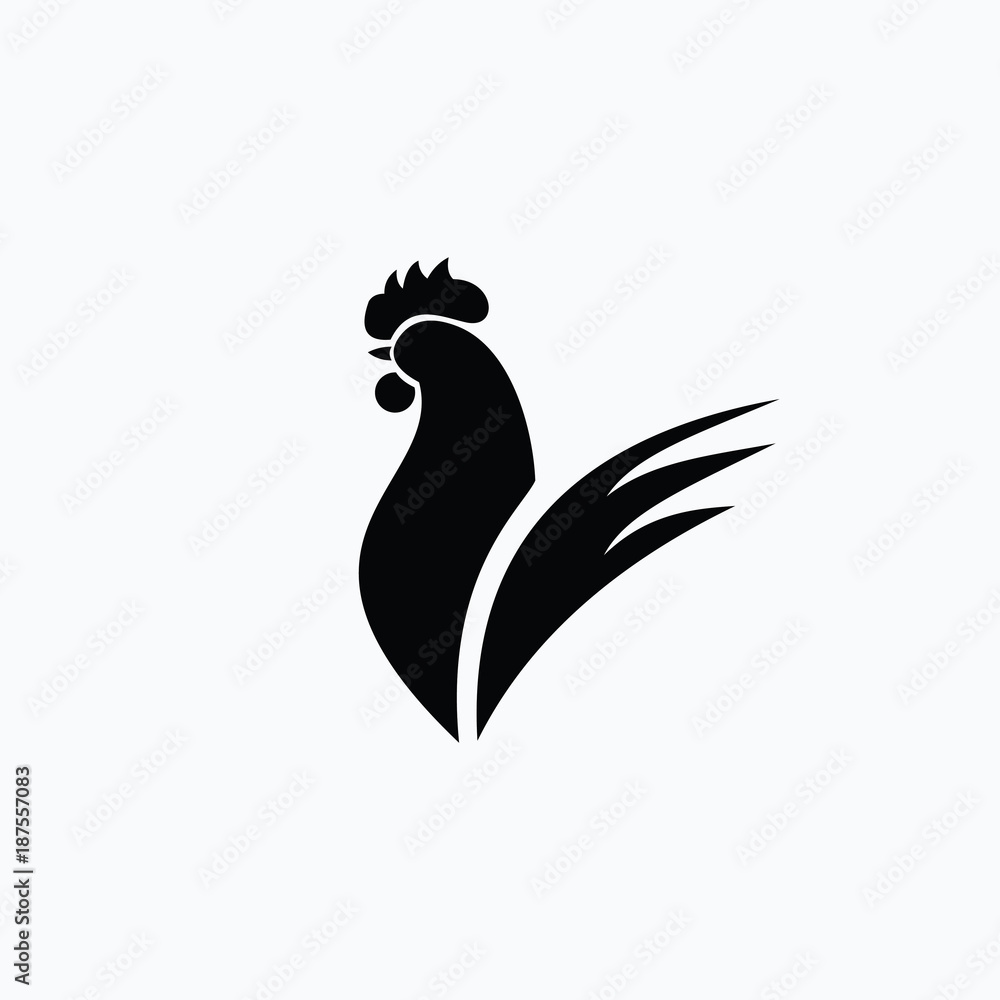 Fototapeta premium Rooster Logo Vector Template Design