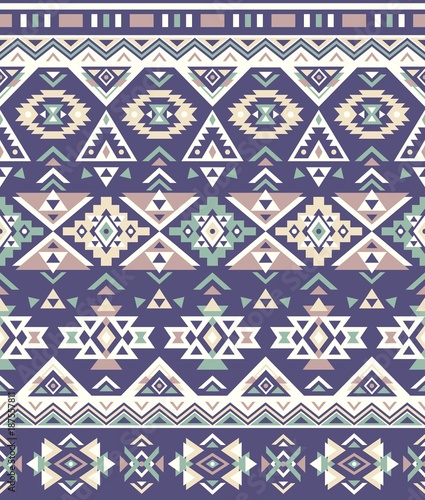 Seamless Ethnic pattern textures. Purple & Yellow colors. Navajo geometric print. Rustic decorative ornament. Abstract geometric pattern. Native American pattern. Ornament for the design of clothing