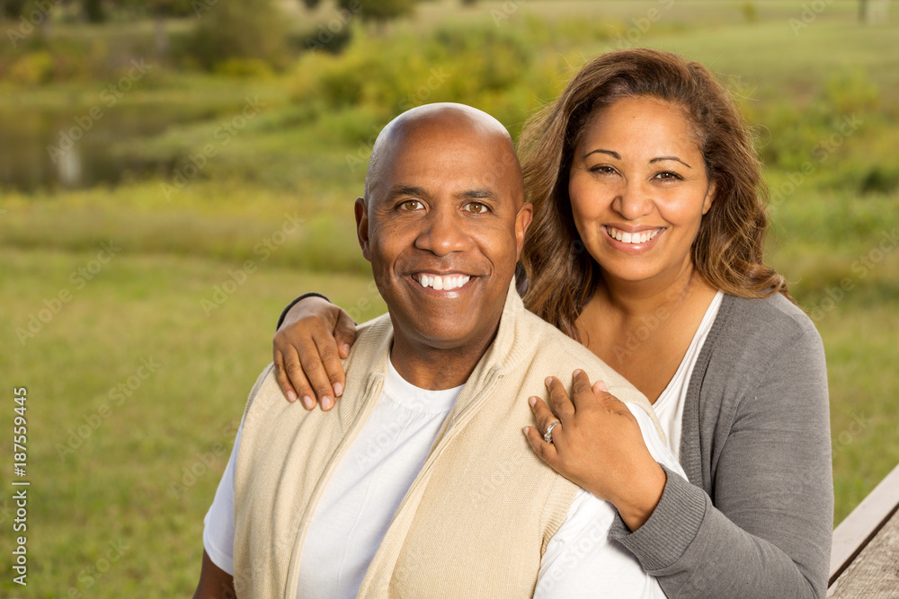 Fototapeta premium Happy mixed race couple.