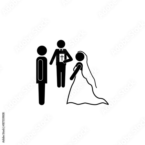 oath of the bridegroom and bride icon. Lovers icon. Wedding element icon. Premium quality graphic design. Signs, symbols collection icon for websites, web design