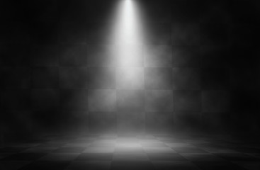 Spotlight white stage on the racing background.
