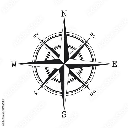 Compass icon isolated on white background