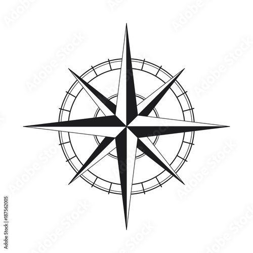 Compass icon isolated on white background