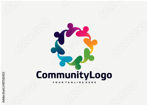 Community Logo Template Design Vector  Emblem  Design Concept  Creative Symbol  Icon