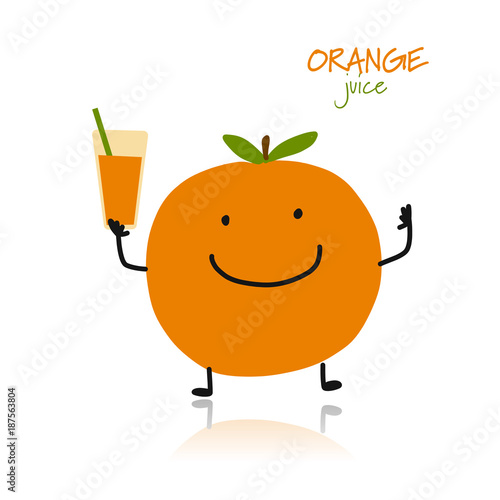 Orange, cute character for your design
