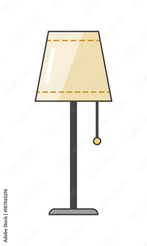Lamp. Flat icon and light object. Interior. Vector Lamp. Flat icon and light object. Interior. Vector