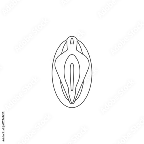 Vagina line icon. Body part element. Premium quality graphic design. Signs, outline symbols collection, simple thin line icon for websites, web design, mobile app, info graphics