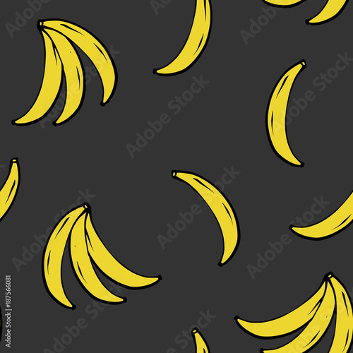 Vector seamless pattern with bananas