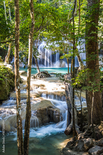 Erawan waterfalls in Kanchanaburi, Thailand