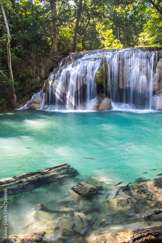 Erawan waterfalls in Kanchanaburi, Thailand