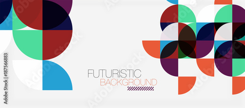 Free Download Geometric triangle and circle shape, wide abstract background - GFXLoad