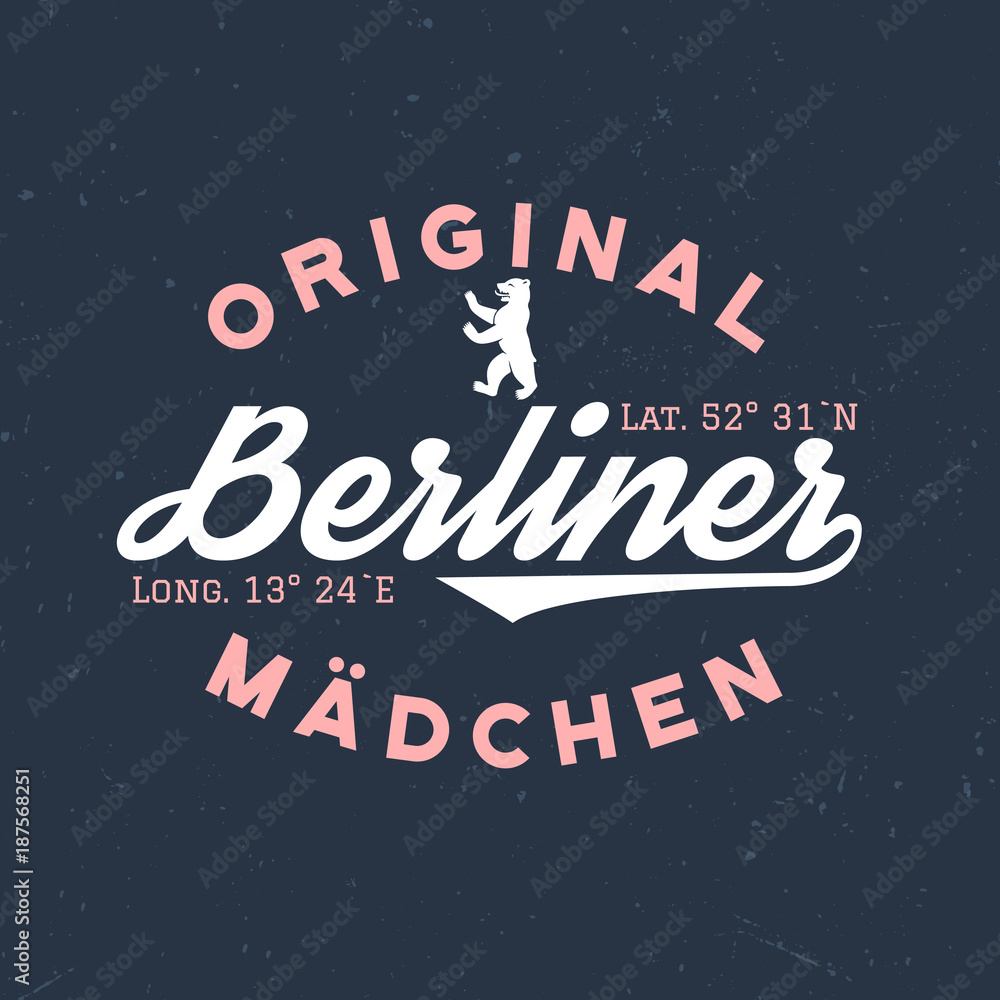 Original Berliner Mädchen - T-Shirt Design Zum Bedrucken 