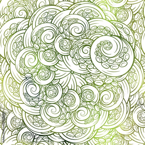 Vector tentacles seamless pattern. Vibrant background.