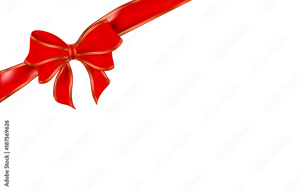 Rote Schleife mit Naht. Red satin ribbon and bow vector illustration. Rote Schleife mit Naht. Red satin ribbon and bow vector illustration.