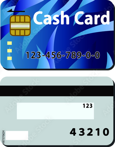 Cash Card set wind blue