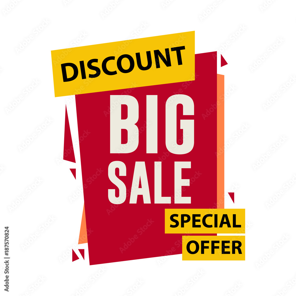 Fototapeta premium Discount Big Sale Vector Template Design