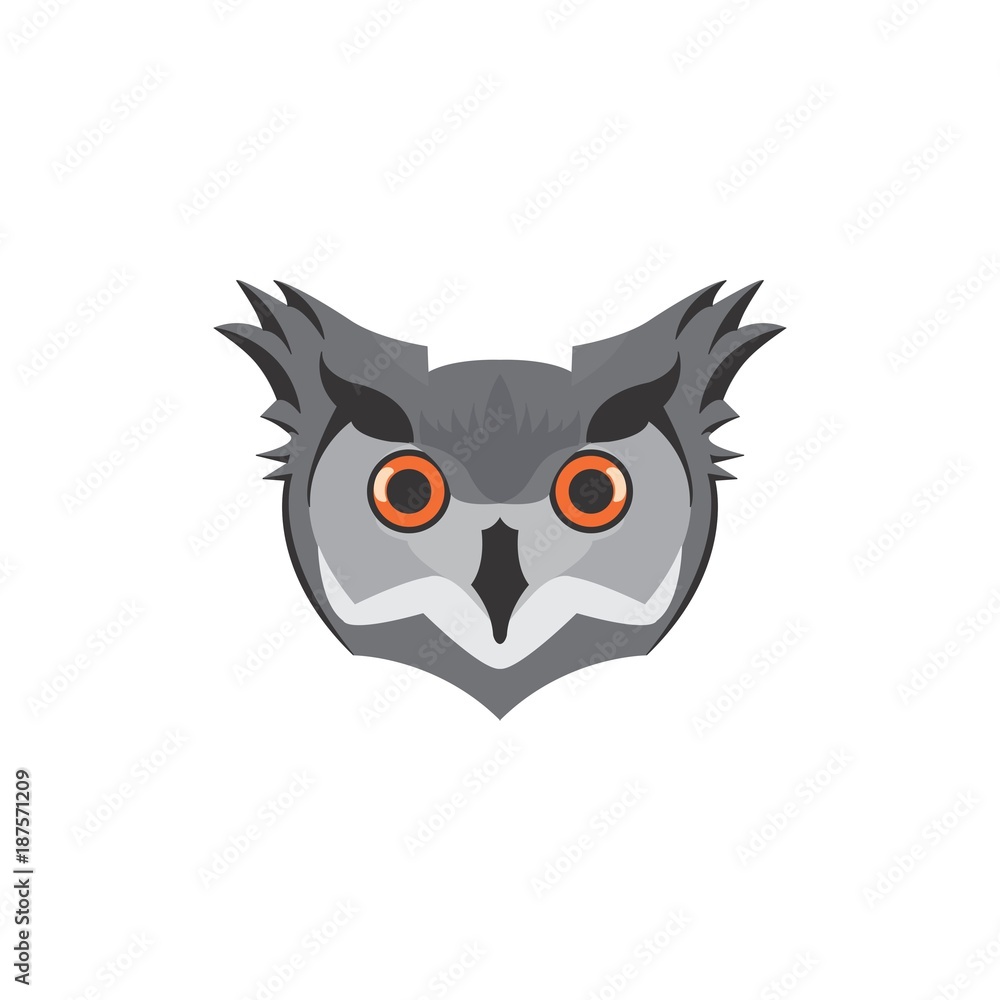 owl head. vector icon in EPS 10